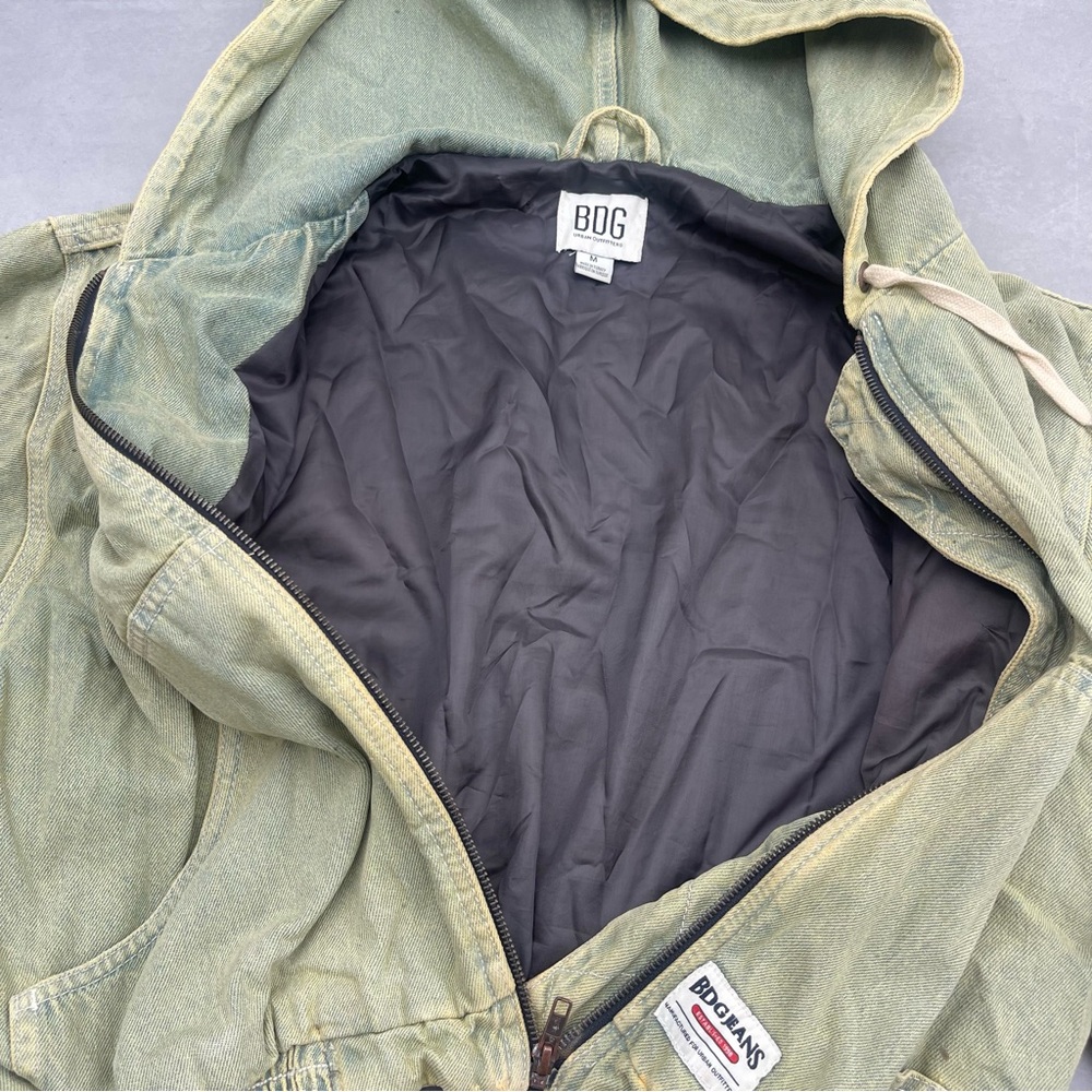 Acid Wash Oversized Denim Hoodie - Picture 6 of 8